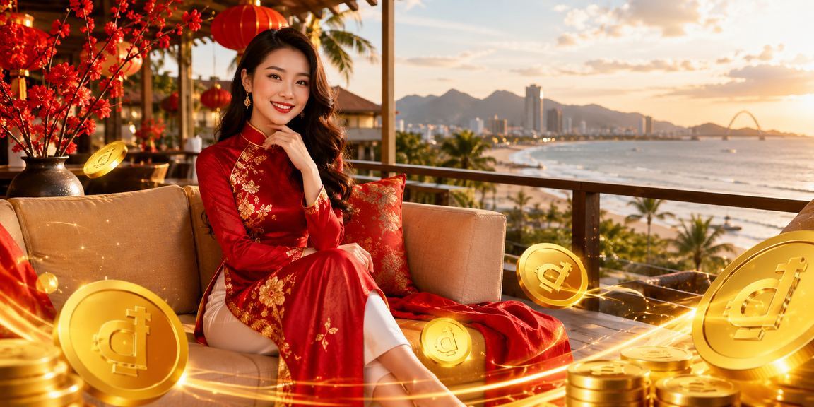 Người phụ nữ áo dài Đà Nẵng tham gia casino betting trực tuyến với giao diện điện thoại