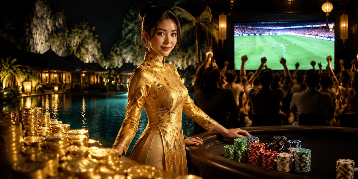 Thiếu nữ áo dài Ninh Bình tham gia cá cược trực tuyến với phong cảnh đồng quê Việt Nam