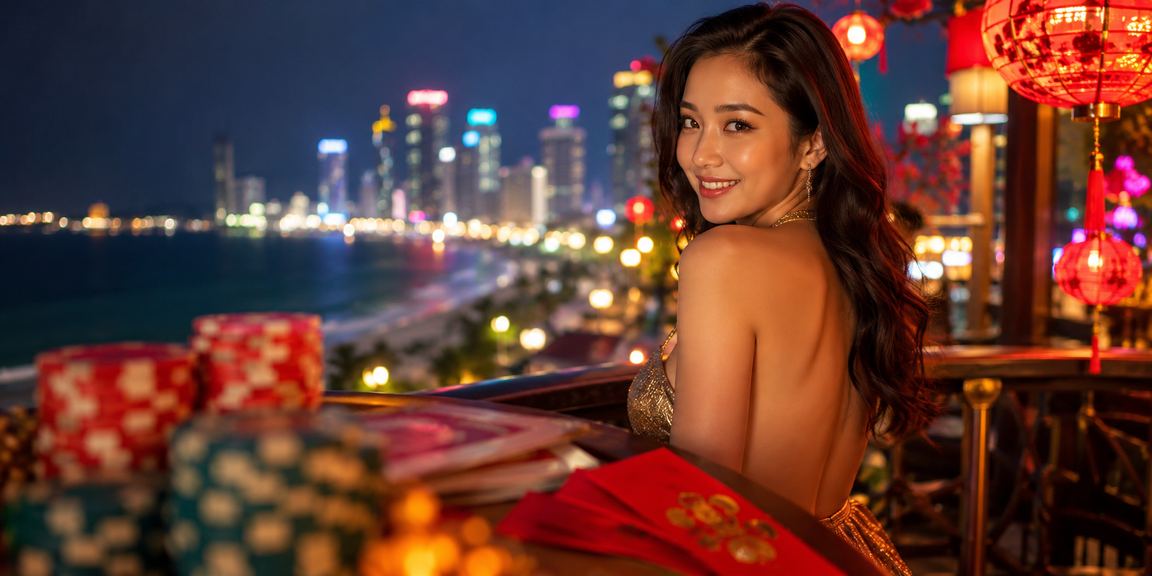 Người chơi bài tại Sapa với ánh đèn lồng lung linh trong đêm lễ hội núi rừng
